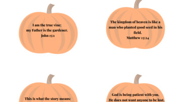 Preview of The Pumpkin Patch Parable Bible Verse Pumpkins
