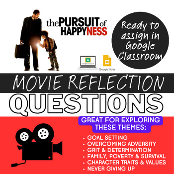 Preview of The Pursuit of Happyness Movie Questions, Analysis and Reflections