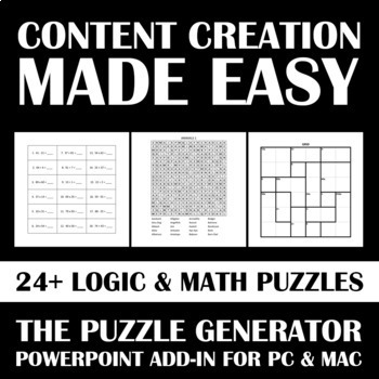 Preview of The Puzzle Generator PowerPoint Add-in For PC & MAC