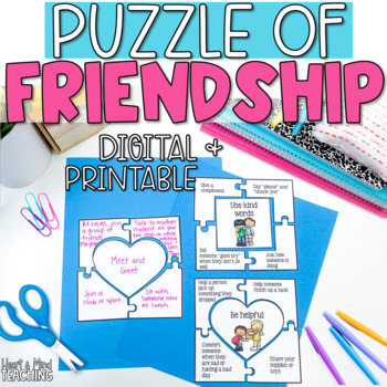 Preview of The Puzzle of Making Friends activity for Google Classroom Distance Learning