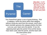 The Pyramid Game of Categorizing