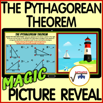 Preview of The Pythagorean Theorem DIGITAL SELF CHECKING  MAGIC PICTURE REVEAL
