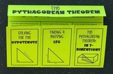 The Pythagorean Theorem - Editable Foldable for 8th Grade Math
