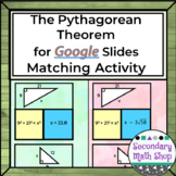 The Pythagorean Theorem GOOGLE DRIVE Puzzle Matching Activity