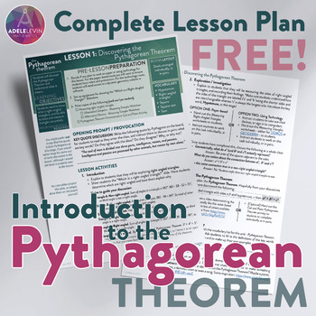 Preview of The Pythagorean Theorem - Introduction Lesson FREE