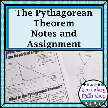 Preview of Right Triangles - The Pythagorean Theorem Notes and Practice