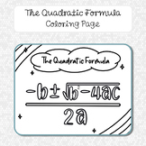 The Quadratic Formula Coloring Page