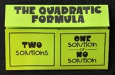 The Quadratic Formula- Algebra 1 Foldable