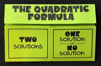 Preview of The Quadratic Formula Foldable for Algebra 1