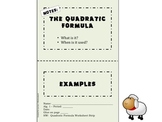 The Quadratic Formula Foldable for Interactive Notebooks