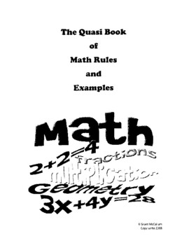 Preview of The Quasi Book of Math Rules and Examples