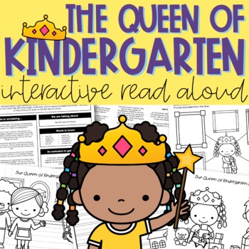 Preview of The Queen of Kindergarten Read Aloud and Activities | Back to School Activities