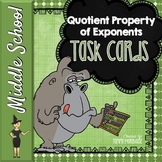 The Quotient Property of Exponents - Task Cards