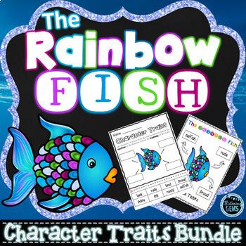 Preview of The Rainbow Fish Character Traits Activities Bundle