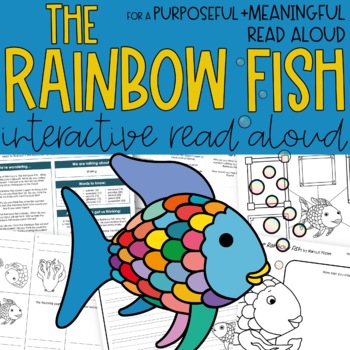 Preview of The Rainbow Fish Craft Interactive Read Aloud Activities Sharing SEL Activities