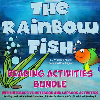 The Rainbow Fish Interactive Notebook Reading Lessons & Activities Bundle