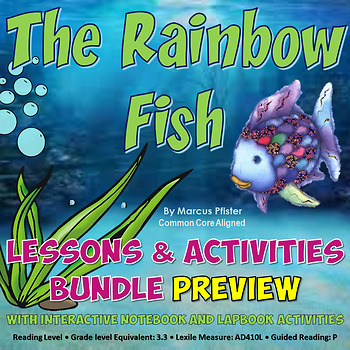 The Rainbow Fish Lessons & Activity Bundle FREE Sample {CCSS Aligned}