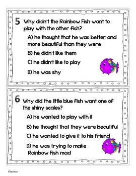 The Rainbow Fish - Literature Scoot by BonBon | Teachers Pay Teachers