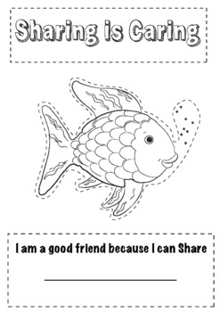 Preview of The Rainbow Fish Sharing/Friendship activity