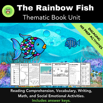 Preview of The Rainbow Fish Book Companion - Reading, Writing, Math and more