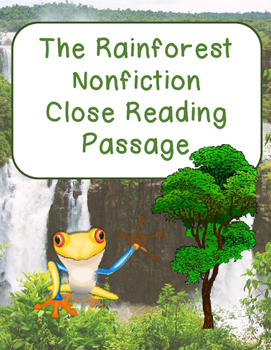 Preview of Reading Comprehension Passage and Questions: The Rainforest