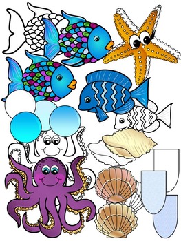 The Rainbow Fish- Fish Clipart Graphics by Marcelle's KG Zone | TpT