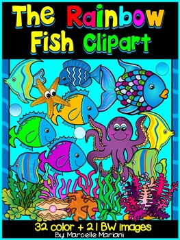 Preview of The Rainbow Fish Clipart,  Fish clipart
