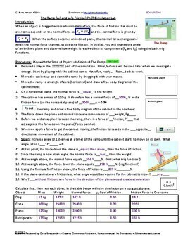 The Ramp Forces On Inclined Planes Phet Simulation Canvas Schoology Google