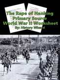 The Rape of Nanking Primary Source World War II Worksheet