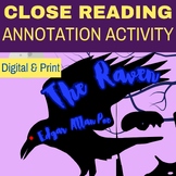 The Raven Close Reading Annotation Activity