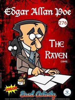 Preview of The Raven. Edgar Allan Poe. Color / B&W version.