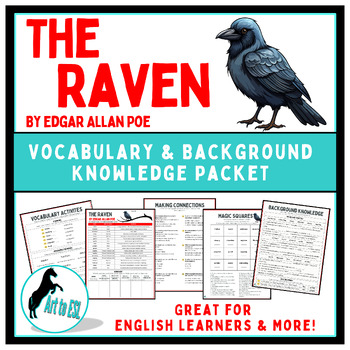 Preview of The Raven - Edgar Allan Poe - ESL - Vocabulary Background Knowledge - Easel