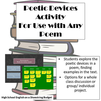 Preview of Poetic Devices / Poetry Terms Activities-- Use with Any Poem