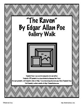 Preview of The Raven by Edgar Allan Poe Gallery Walk
