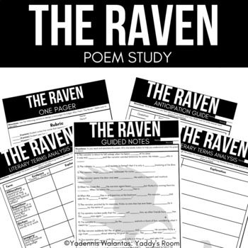 Preview of The Raven Poem Analysis and Study 