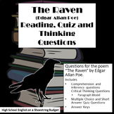 The Raven Reading Quiz and Thinking Questions (Edgar Allan Poe)
