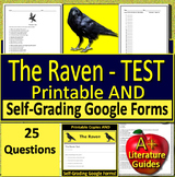 The Raven Test - Printable AND SELF-GRADING GOOGLE FORMS! 