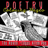 The Raven by Edgar Allan Poe Poetry Coloring Pages