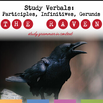 Preview of Activity for The Raven by Edgar Allan Poe Study Verbals | Grammar In Poetry