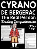 The Real Cyrano de Bergerac Reading Comprehension Workshee
