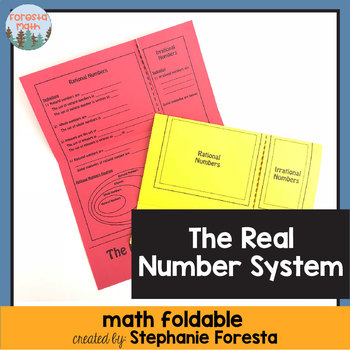 Preview of The Real Number System Foldable