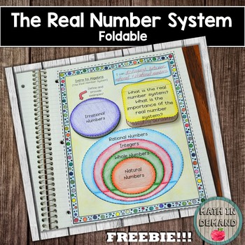 Preview of The Real Number System Foldable (Rationals vs Irrationals)