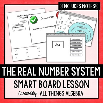 Preview of Real Number System Interactive Smart Notebook Lesson