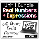 The Real Number System and Expressions Google Forms Bundle