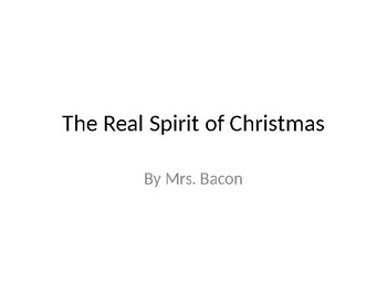 Preview of The Real Spirit of Christmas