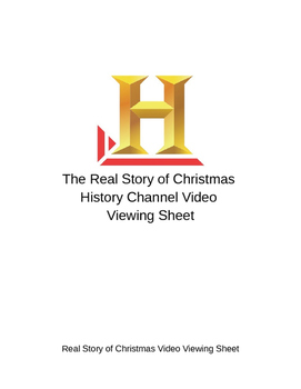 Preview of The Real Story of Christmas Video Viewing worksheet- History Channel
