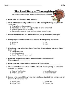 Preview of The Real Story of Thanksgiving