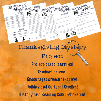 Preview of The Real Story of the First Thanksgiving- Mystery Project for Upper Elementary