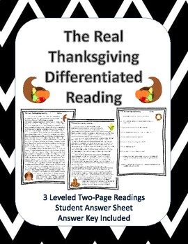 Preview of The Real Thanksgiving Differentiated Reading Passages