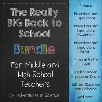 Preview of The Really BIG Back to School Bundle for Middle and High School Teachers
